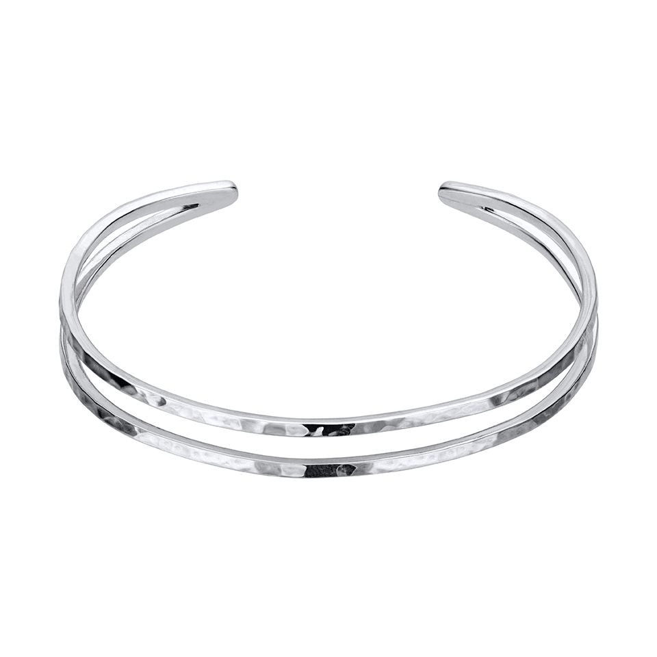 Armring i äkta silver- Hamrad