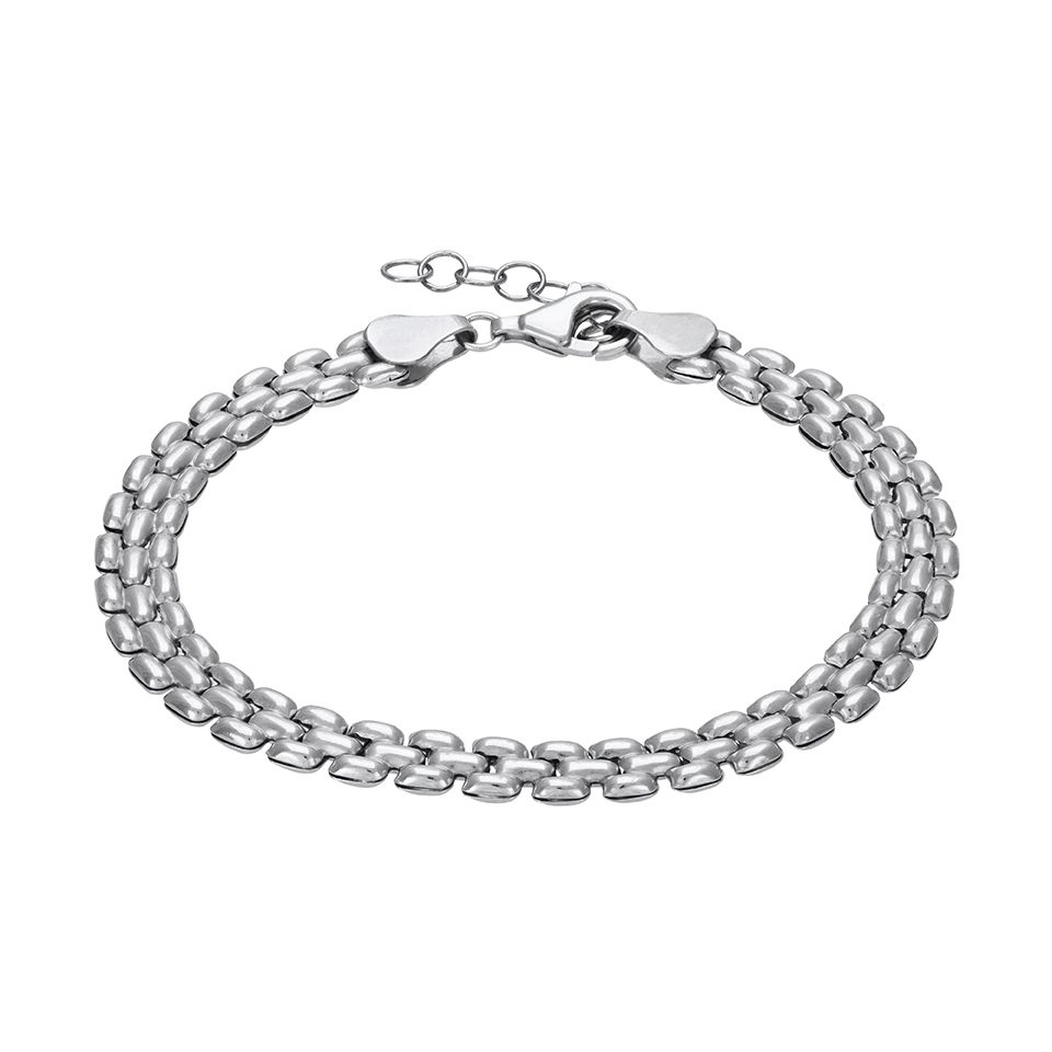 Armband i &auml;ka silver