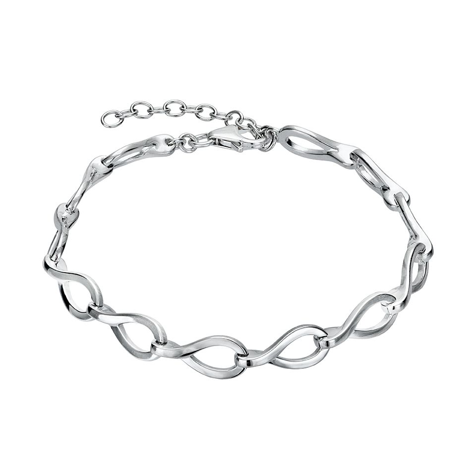 Armband  i &auml;kta silver