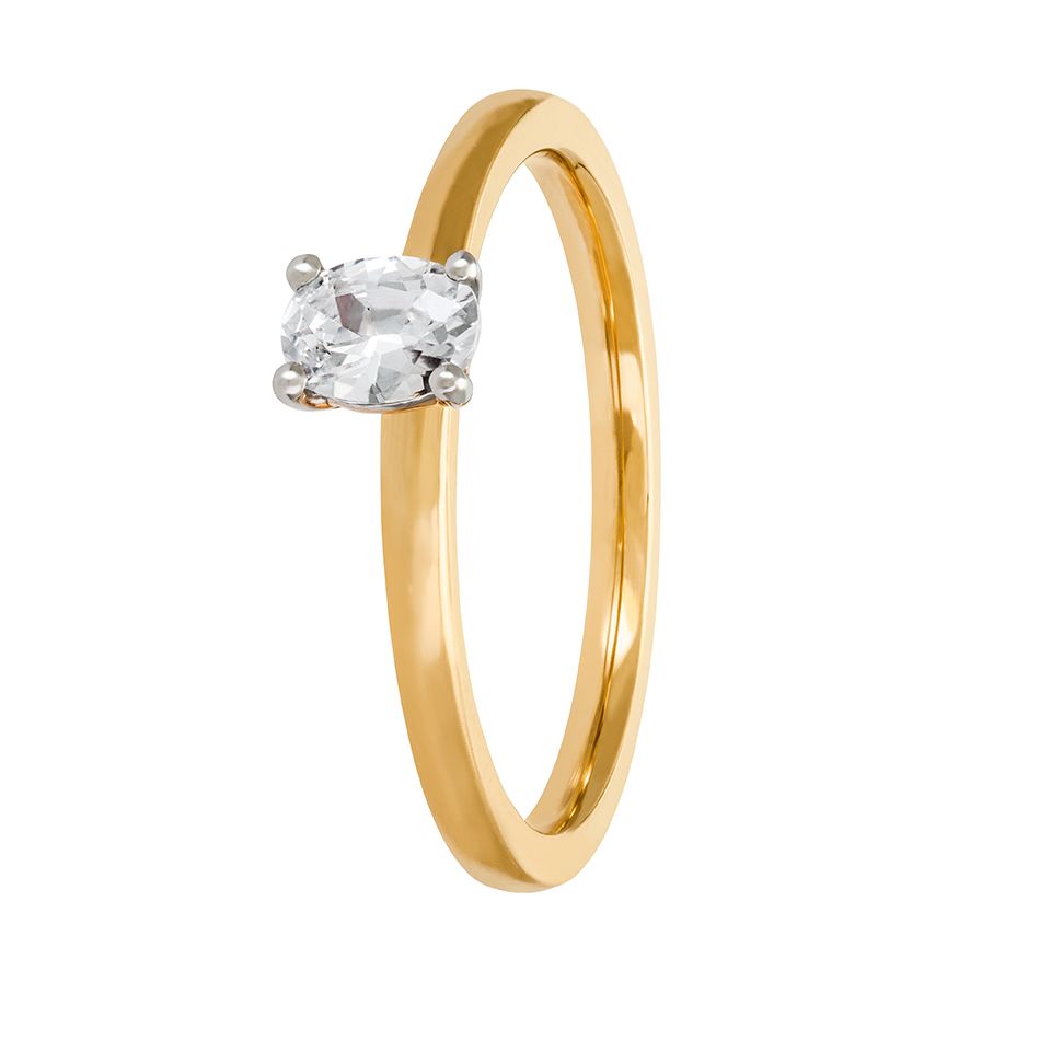 Diamantring i 18K guld, 15.0