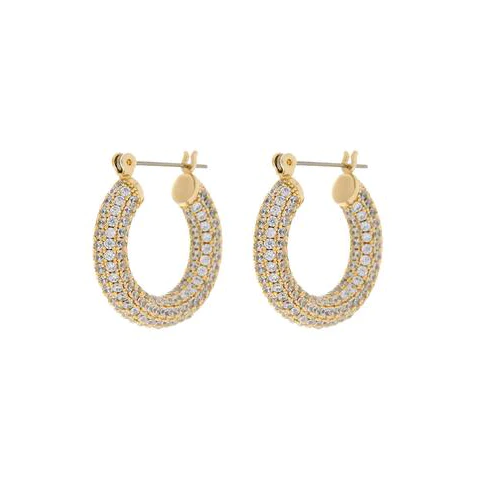 &Ouml;rh&auml;ngen Pave Baby Amalfi Hoops