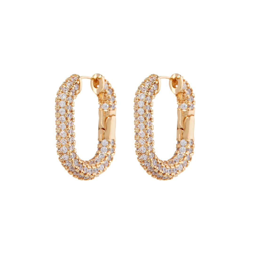 &Ouml;rh&auml;ngen XL Pave Chain Link Hoops