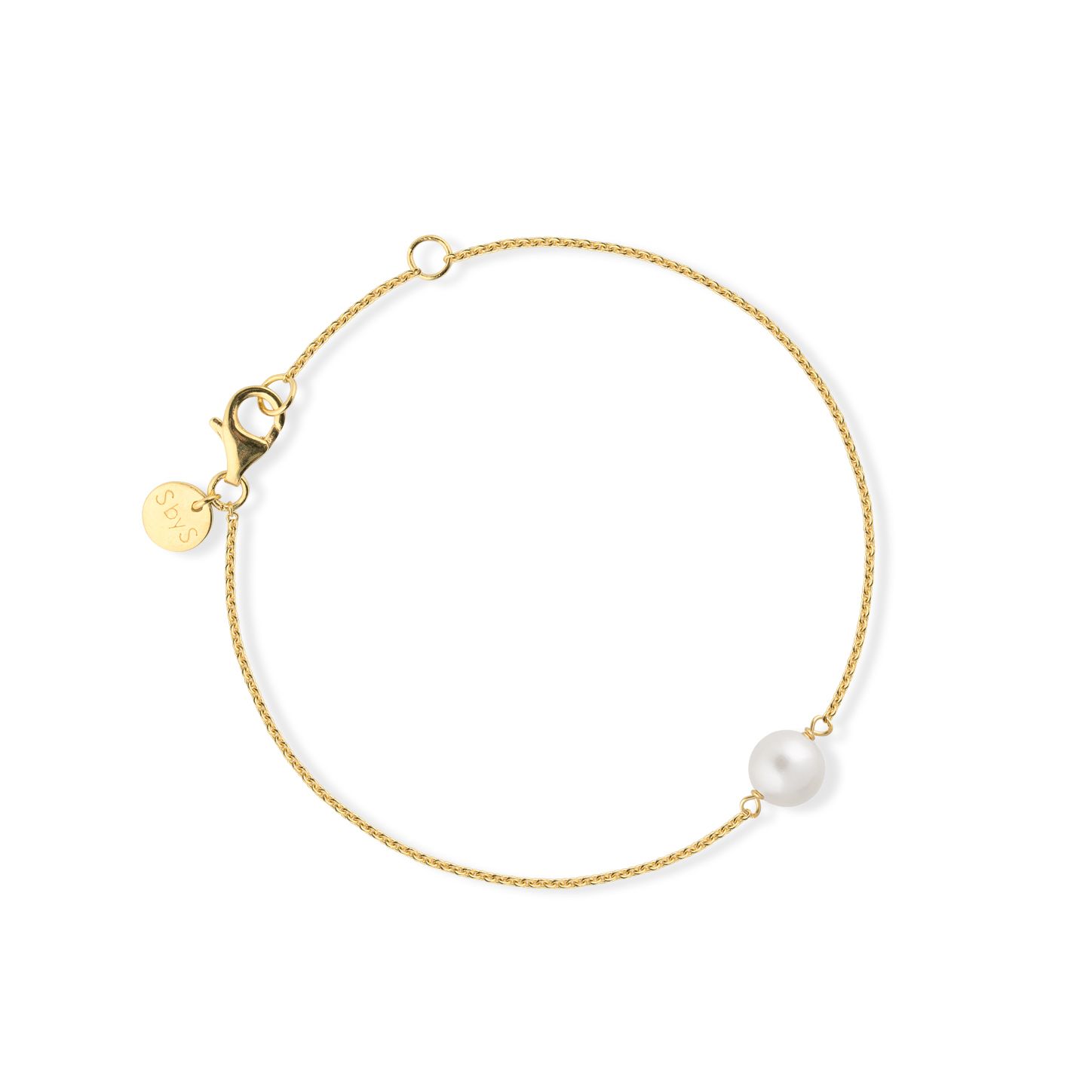 Armband med p&auml;rla i &auml;kta silver