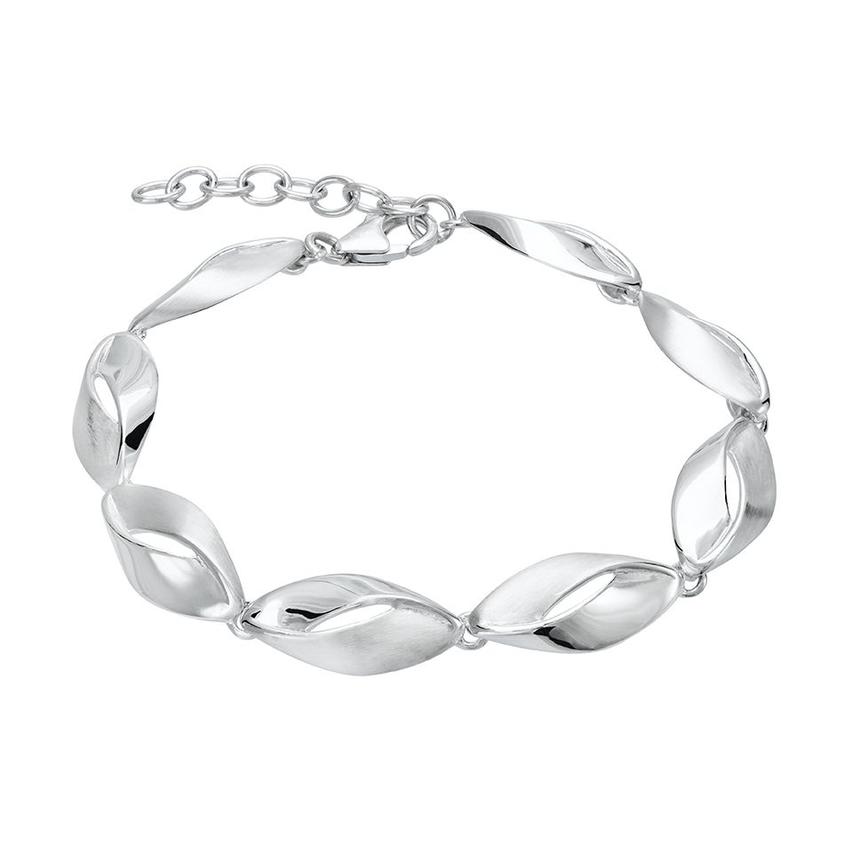 Armband i &auml;kta silver