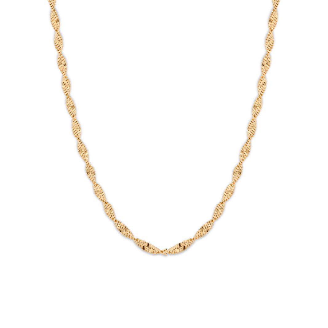 Halsband Herringbone Twisted i återvunnet äkta silver