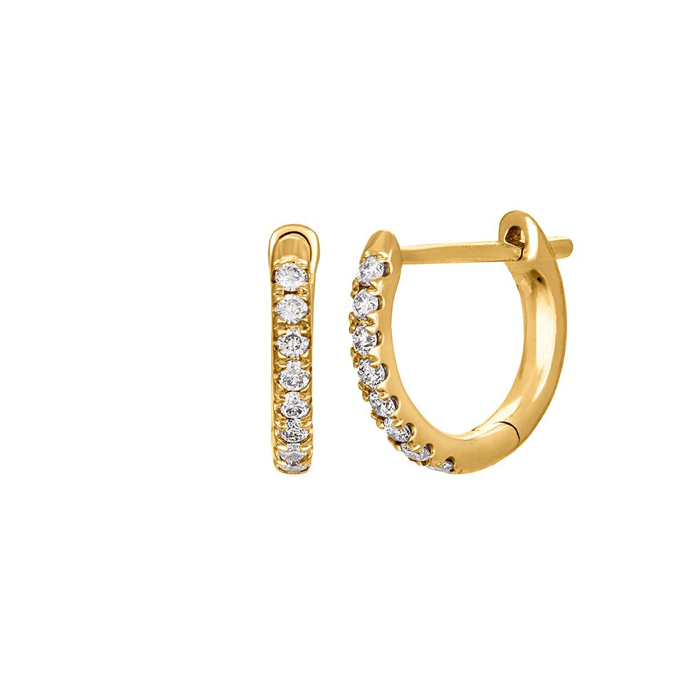 Diamantörhängen i 18K guld - Creoler 21405