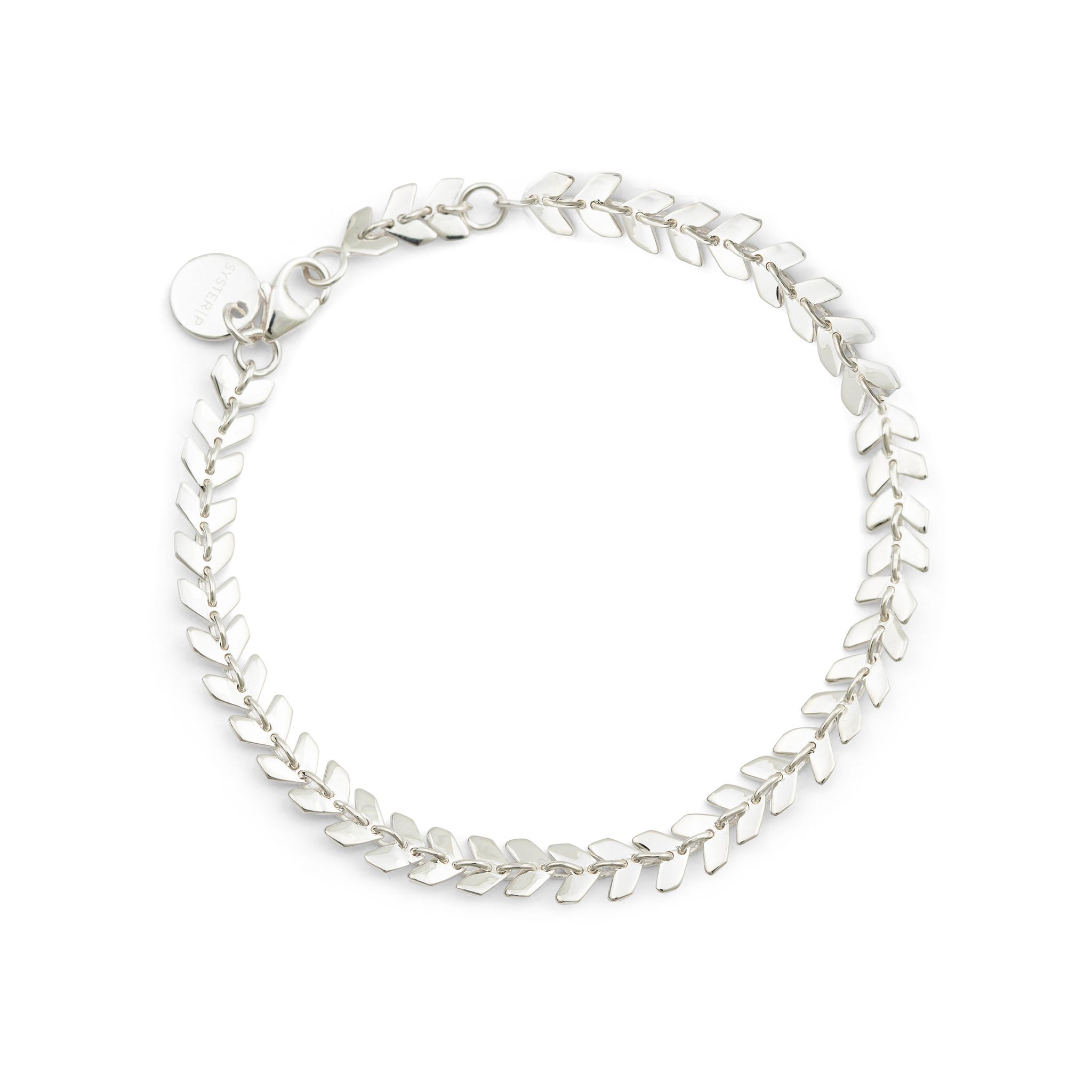 Armband Layers Olivia i &auml;kta silver