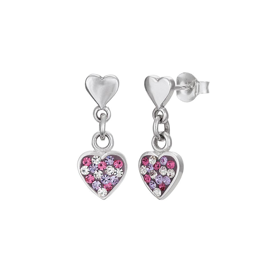 &Ouml;rh&auml;ngen i &auml;kta silver med hj&auml;rta