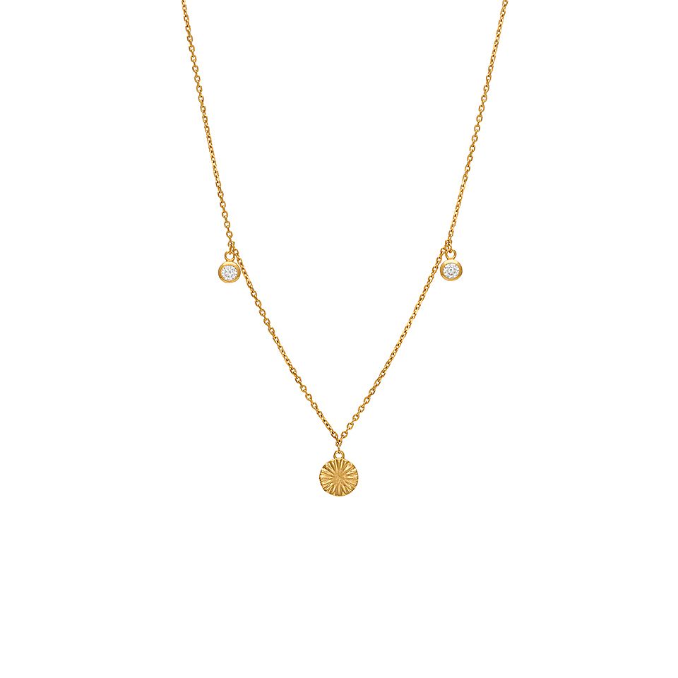 Halsband i äkta silver med kubisk zirkonia 21736