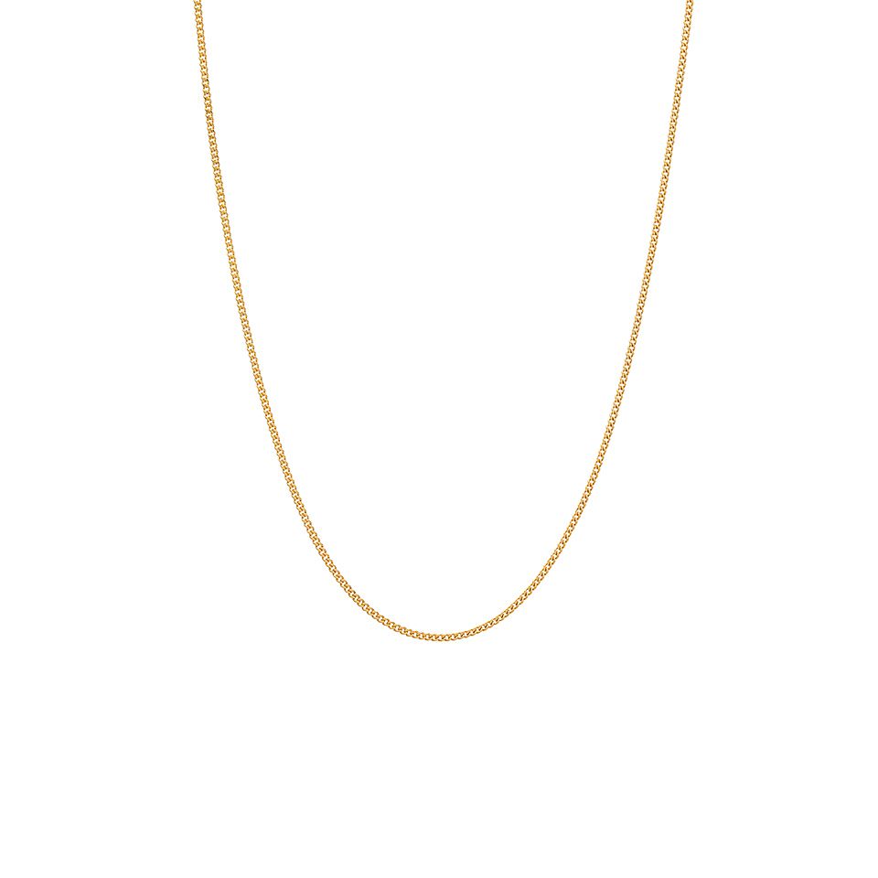 Halsband i &auml;kta silver 36cm