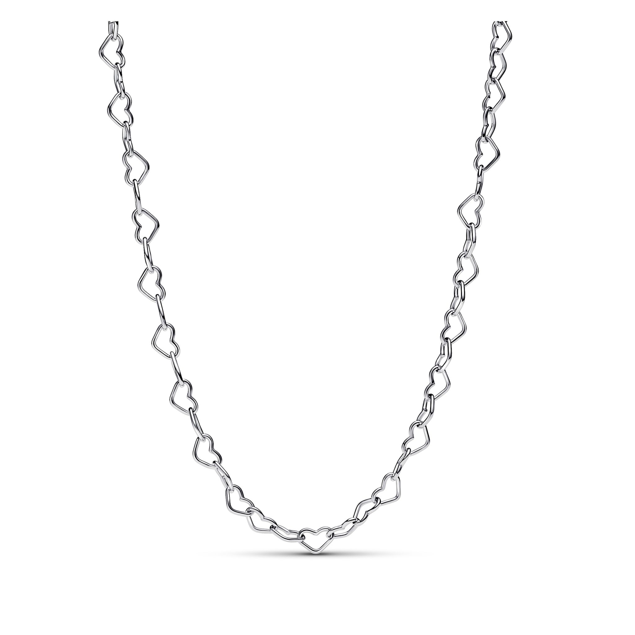 Collier i &auml;kta silver med hj&auml;rtan