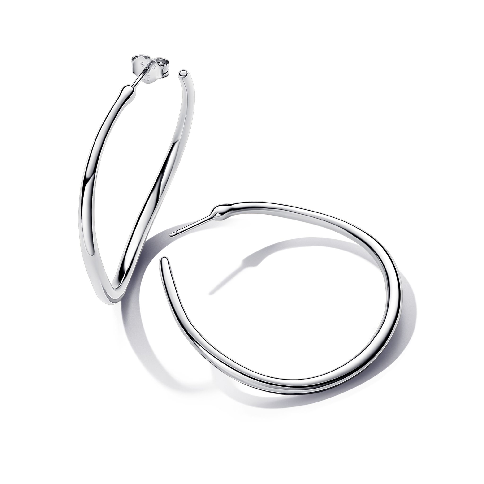 Halvcreoler i äkta silver 22378