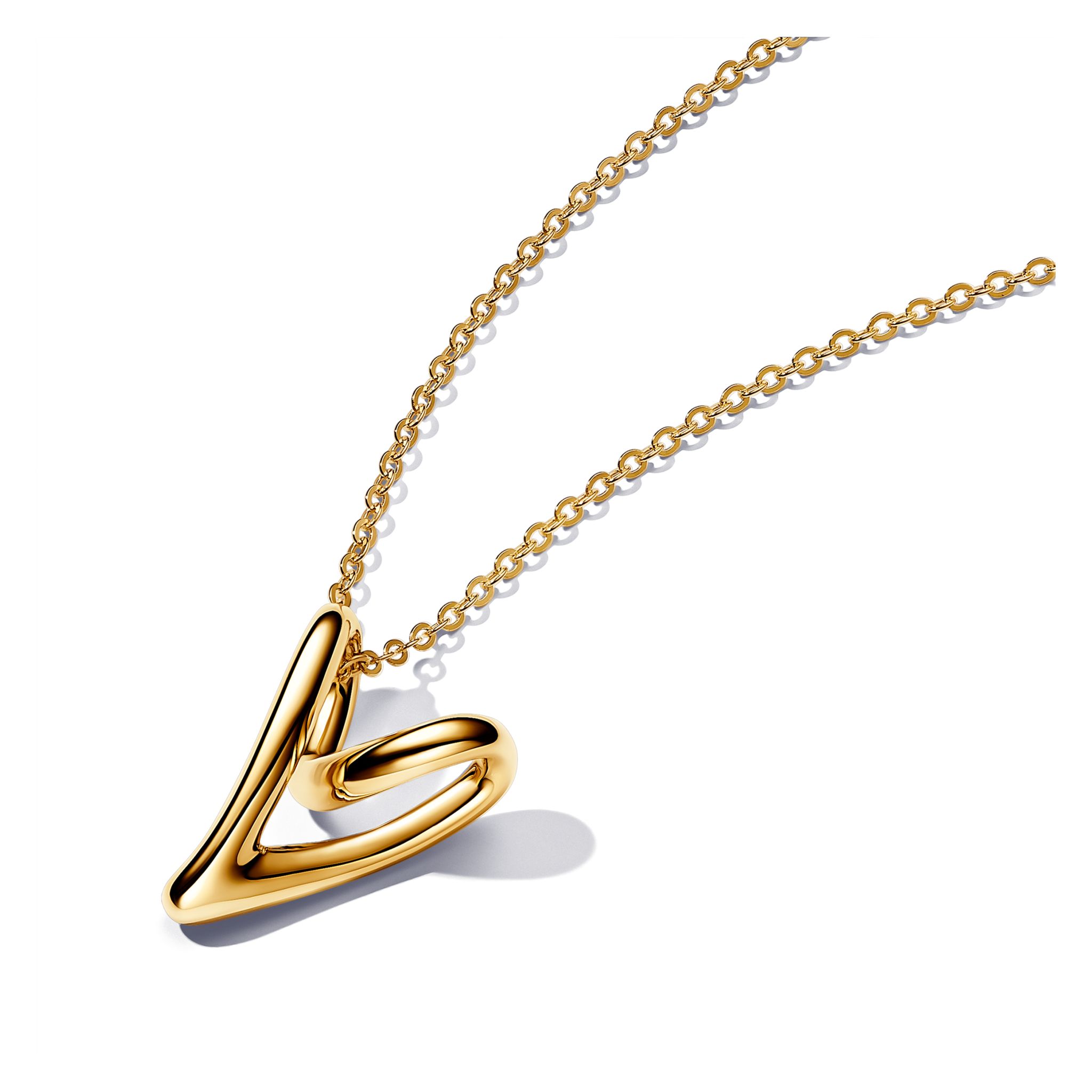 F&ouml;rgyllt halsband med hj&auml;rta