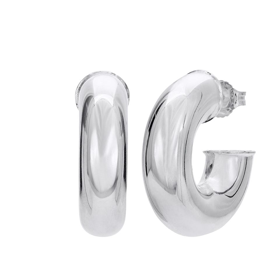 Halvcreoler i äkta silver 22503