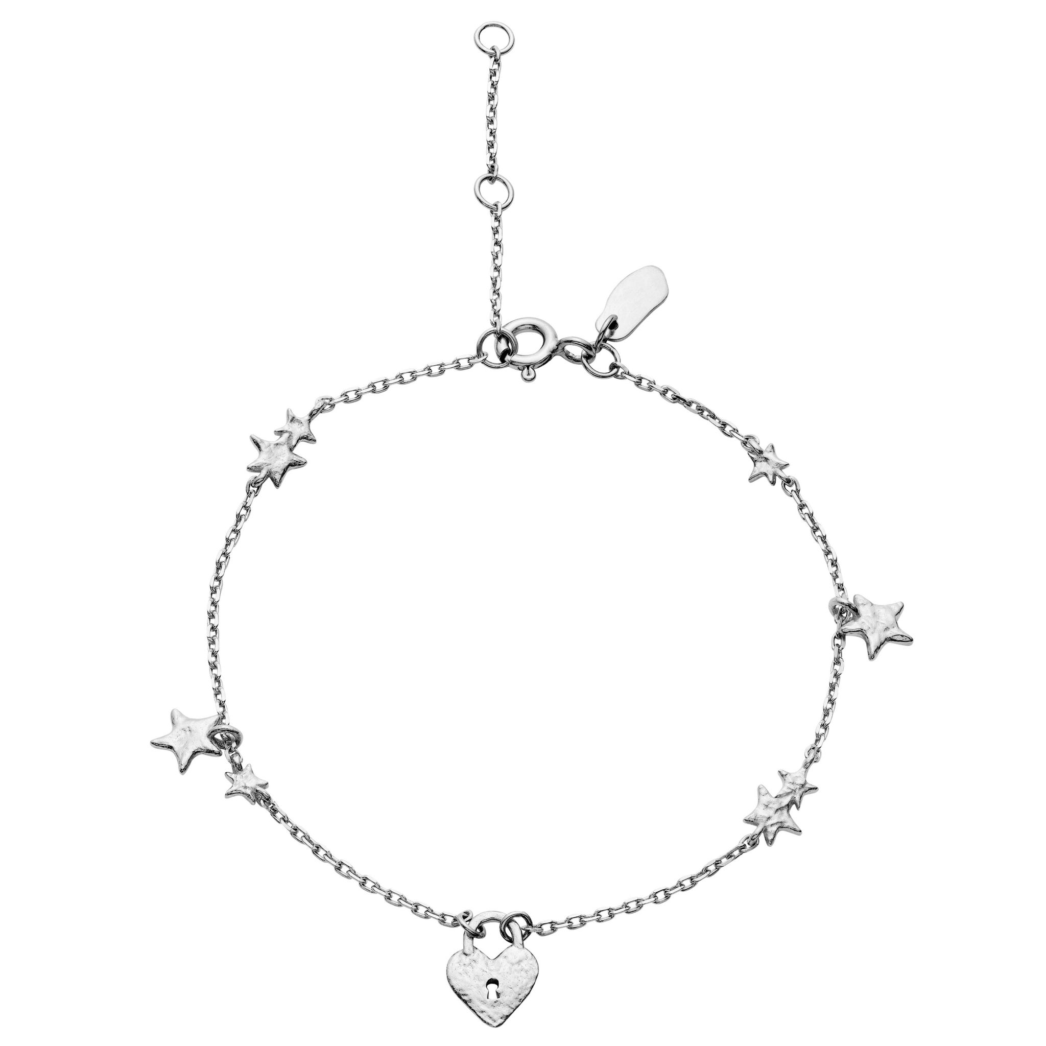 Armband Esma i &auml;kta silver