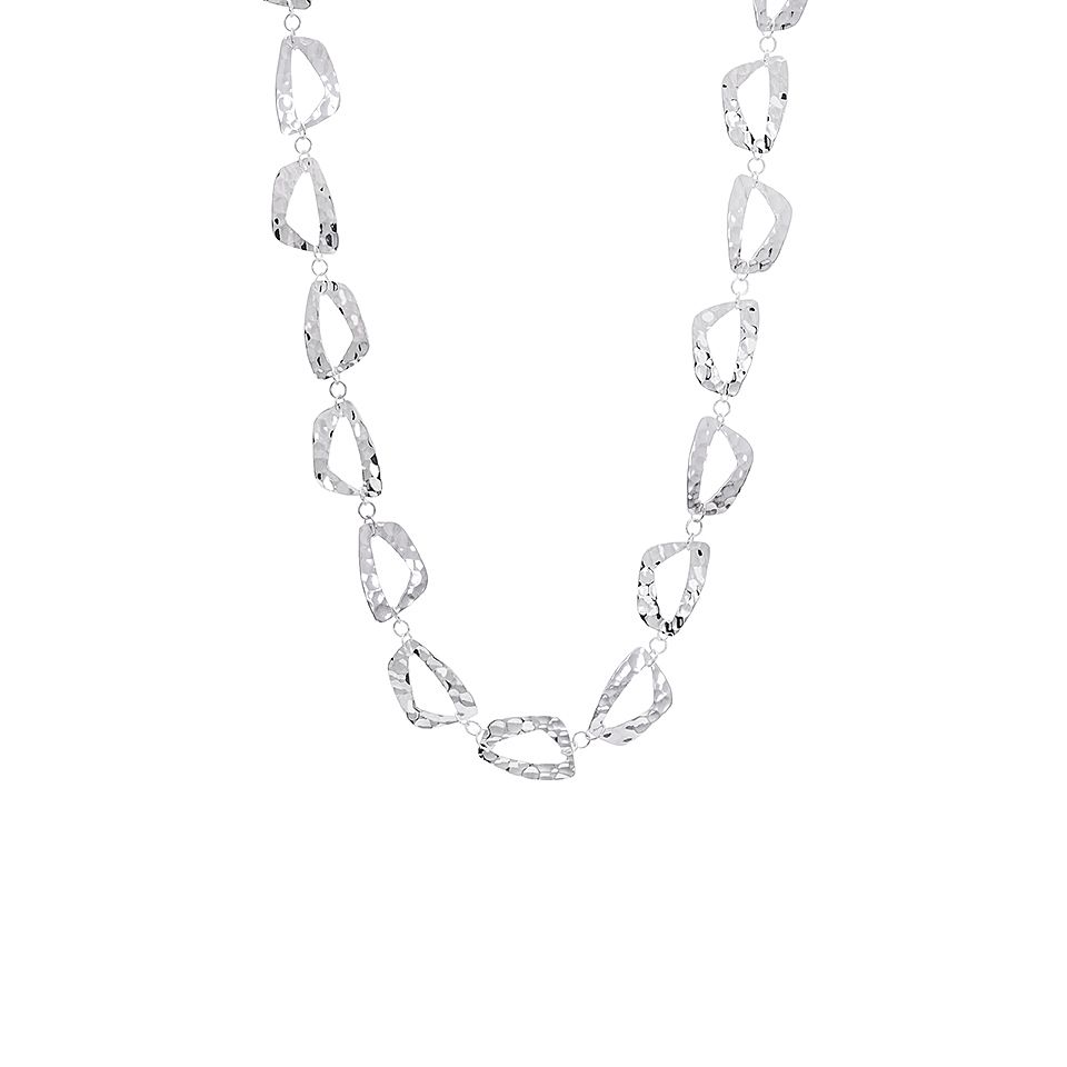 Halsband i &auml;kta silver med l&auml;nkar