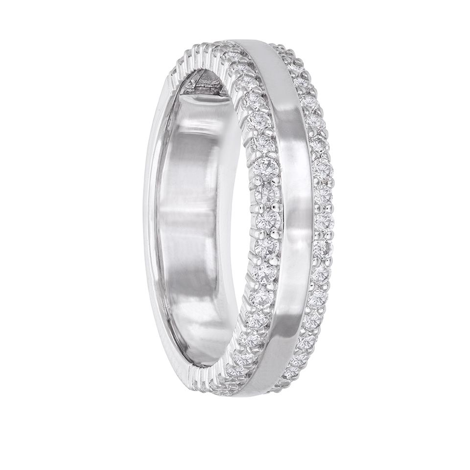 Ring i äkta silver med kubisk zirkonia, 16.0