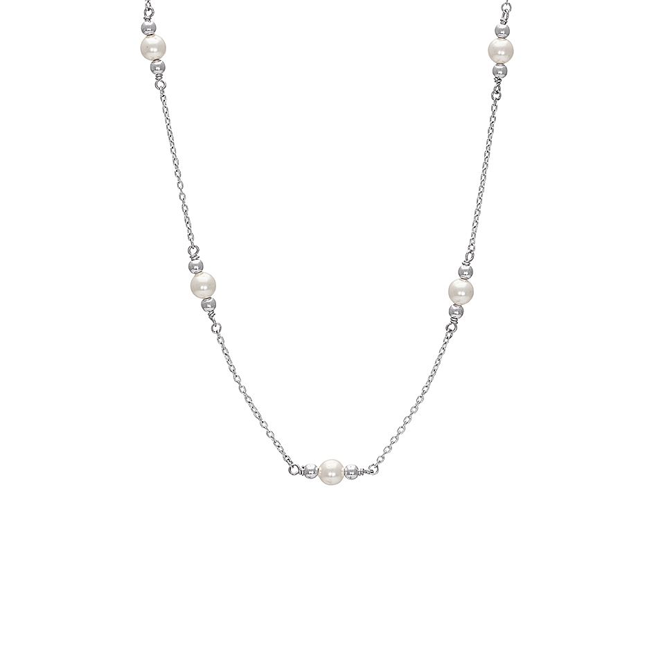 Halsband i äkta silver med skalpärla