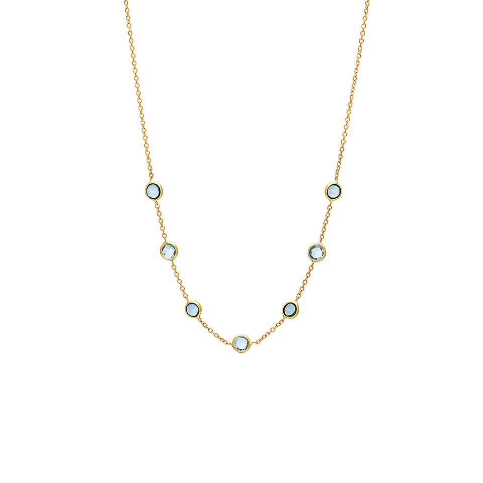 Halsband i 18k guld med topaser.