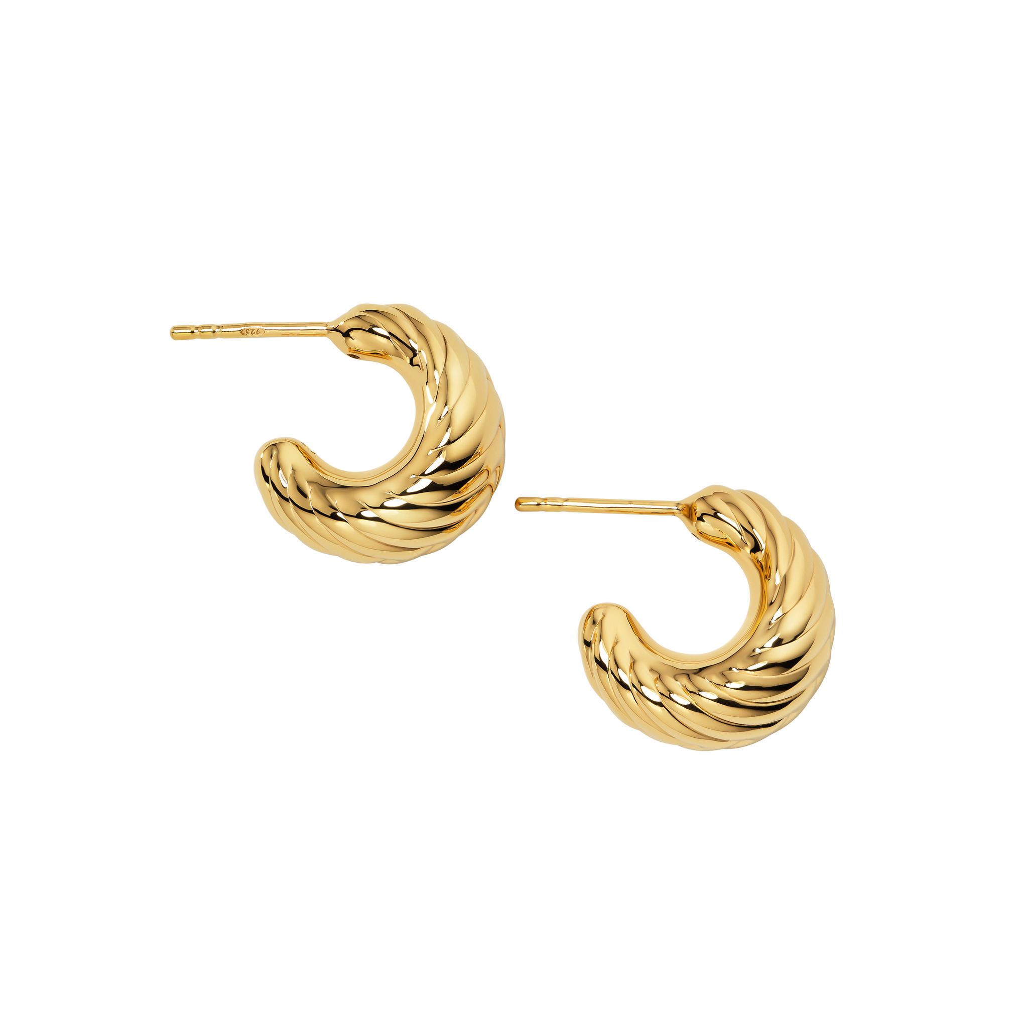 Örhängen Bolded Chevron i äkta silver