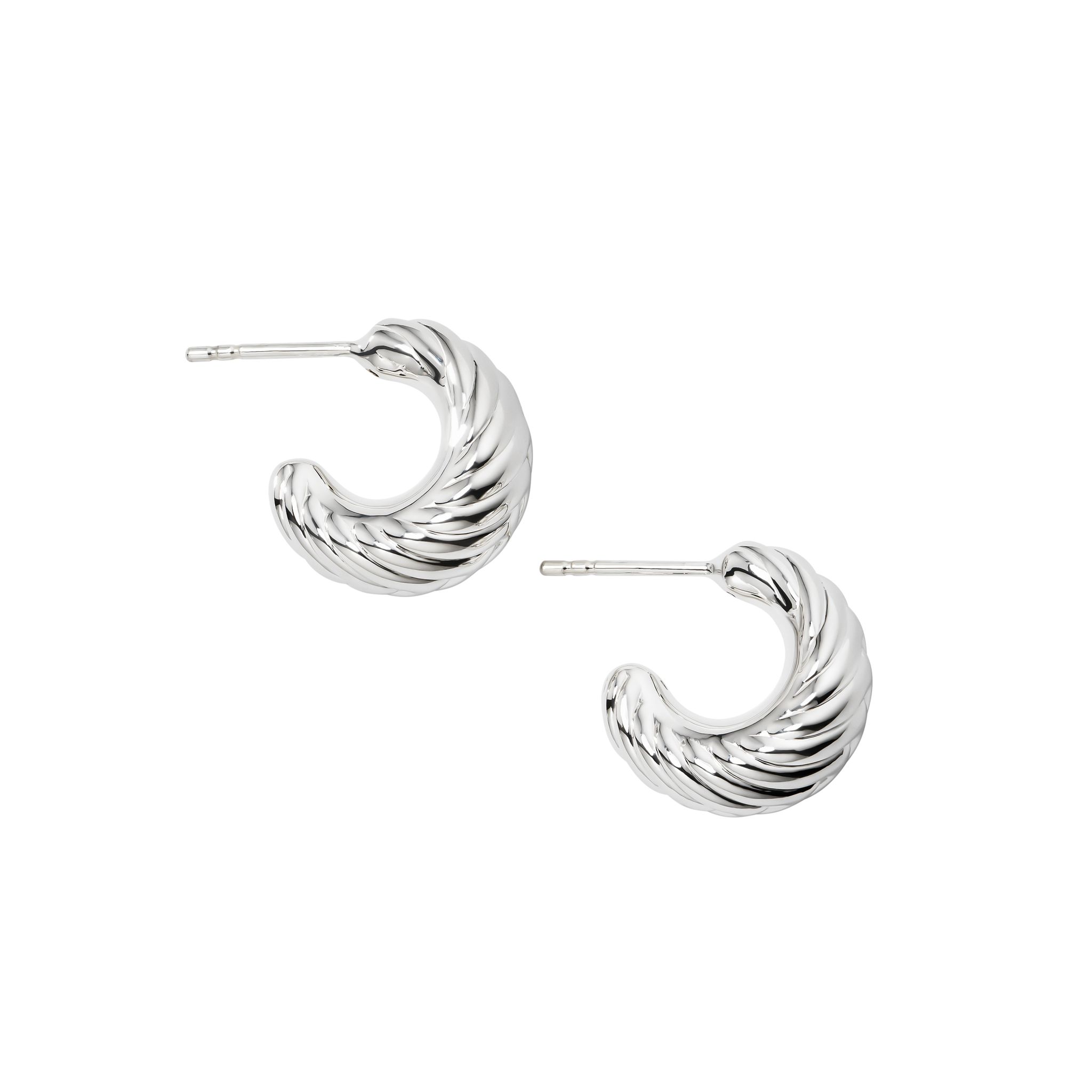Örhängen Bolded Chevron i äkta silver