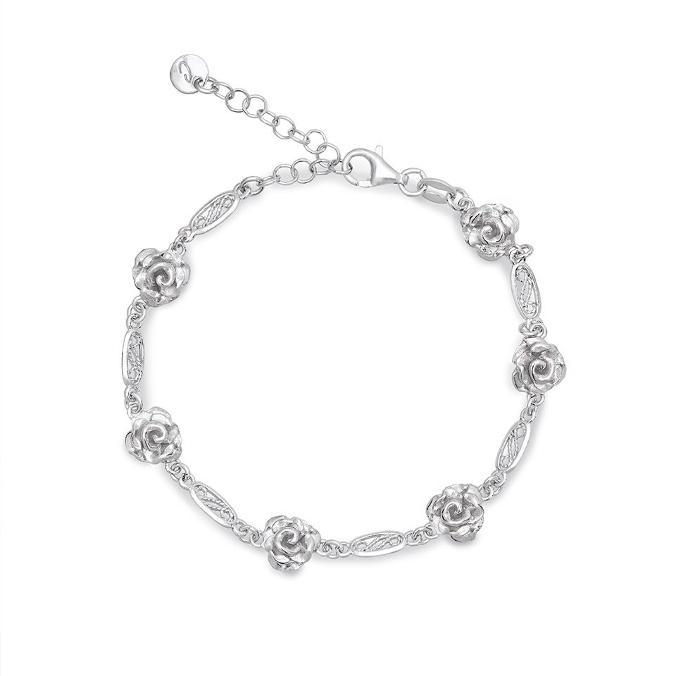 Armband ROSEN SAGA i &auml;kta silver