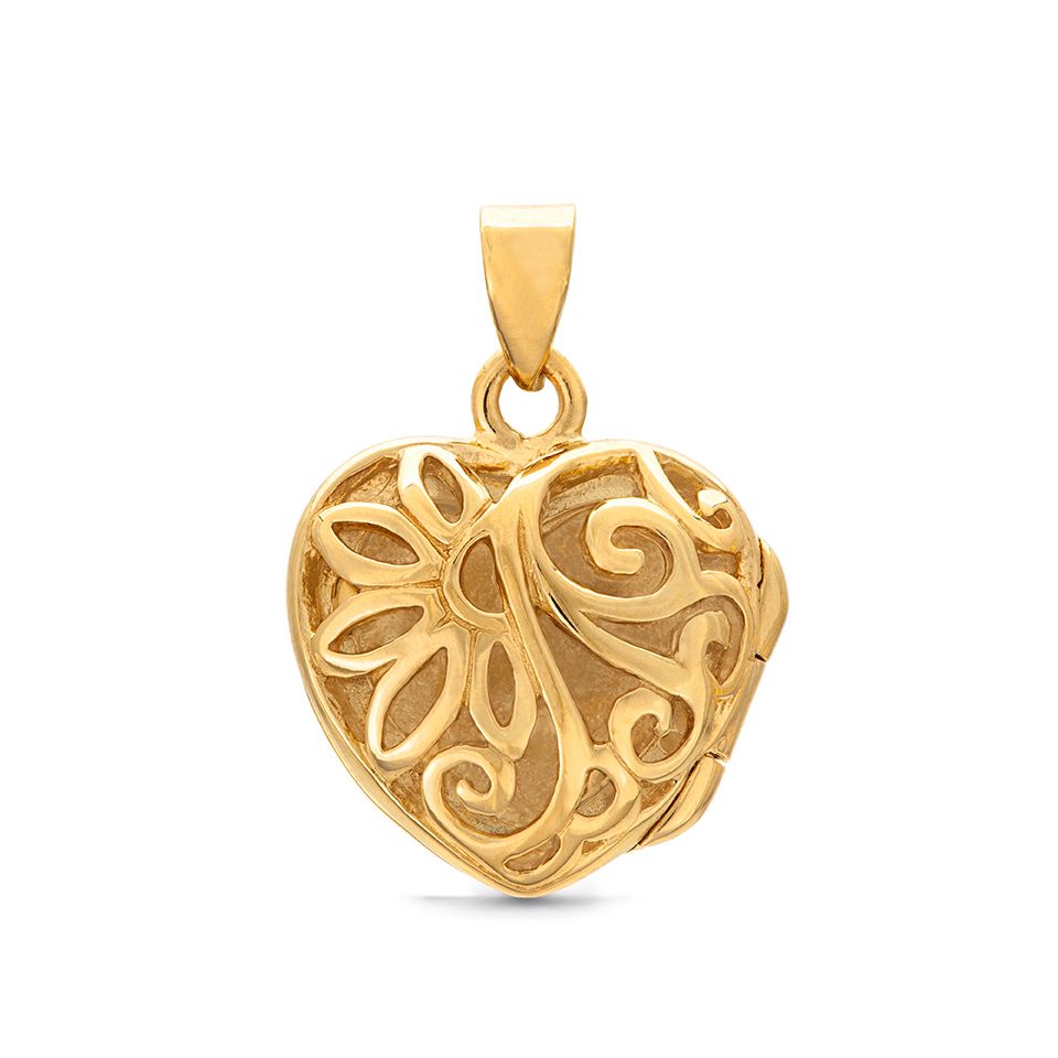 Medaljong K&Auml;RLEKEN i &auml;kta silver