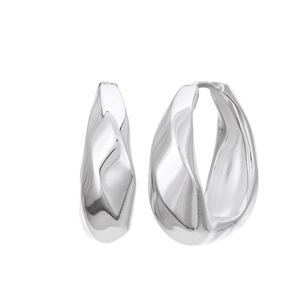 Chunky creoler i återvunnet äkta silver