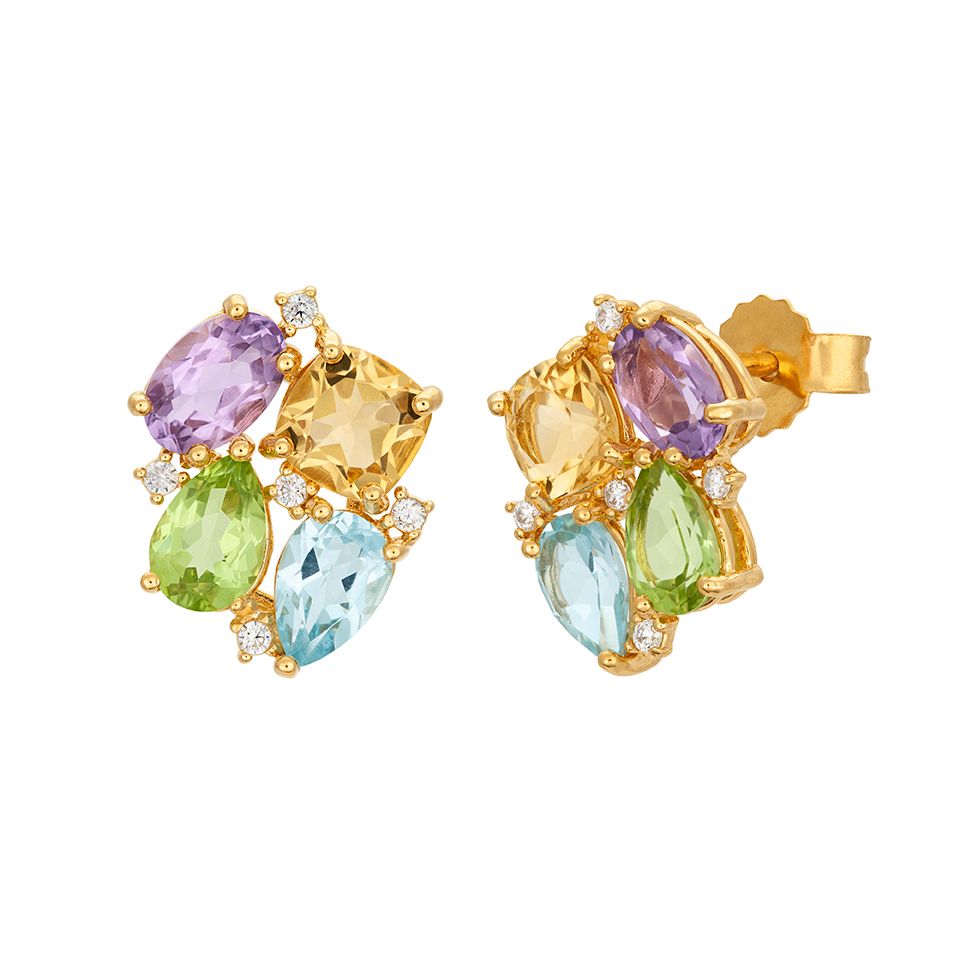 Örhängen i äkta silver med äkta stenar