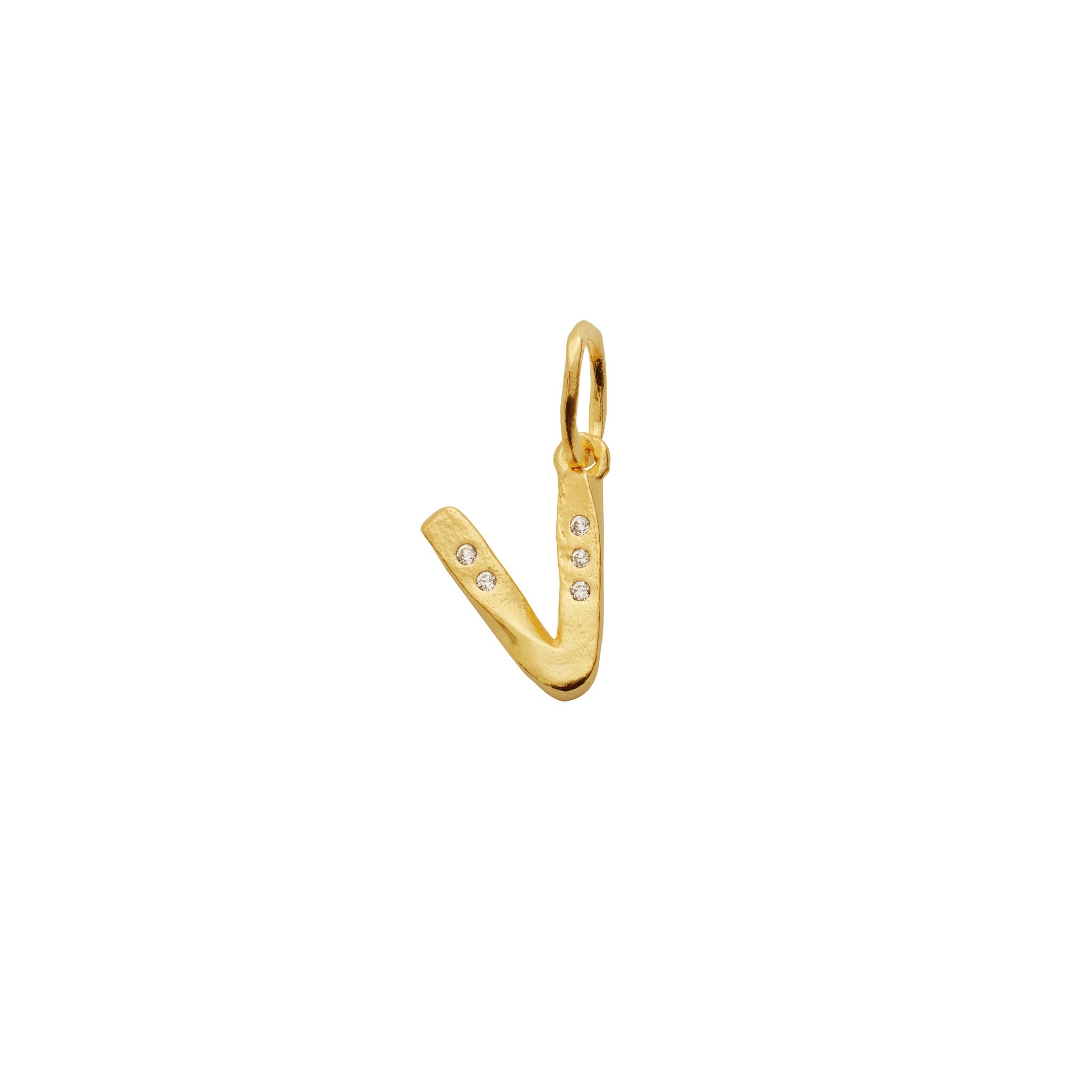 Hängsmycke V i äkta silver