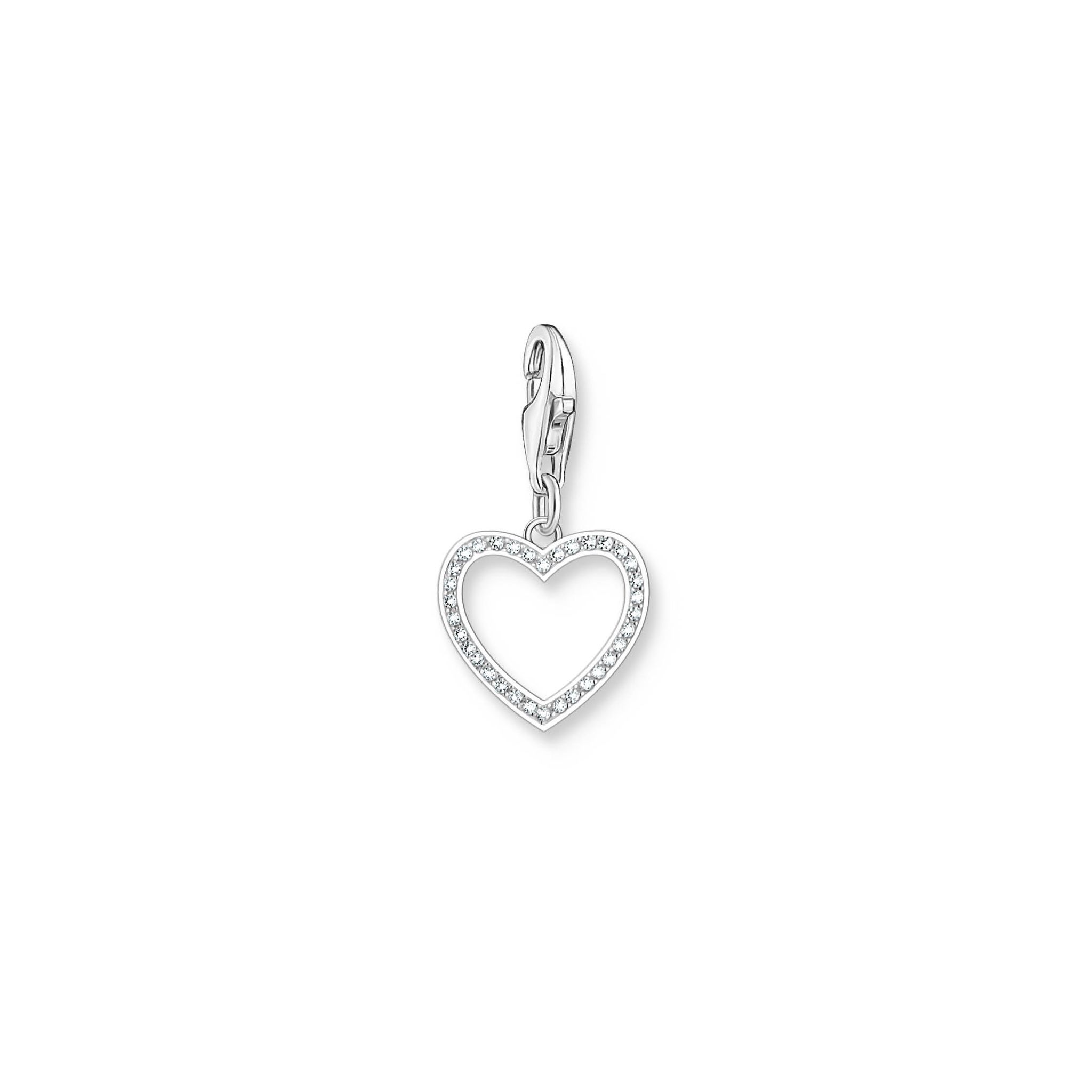 Berlock i äkta silver hjärtformad