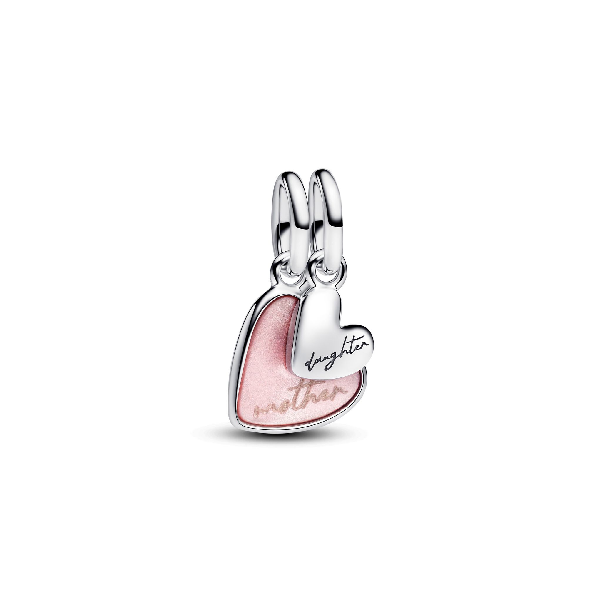 Berlock i äkta silver med hjärtan