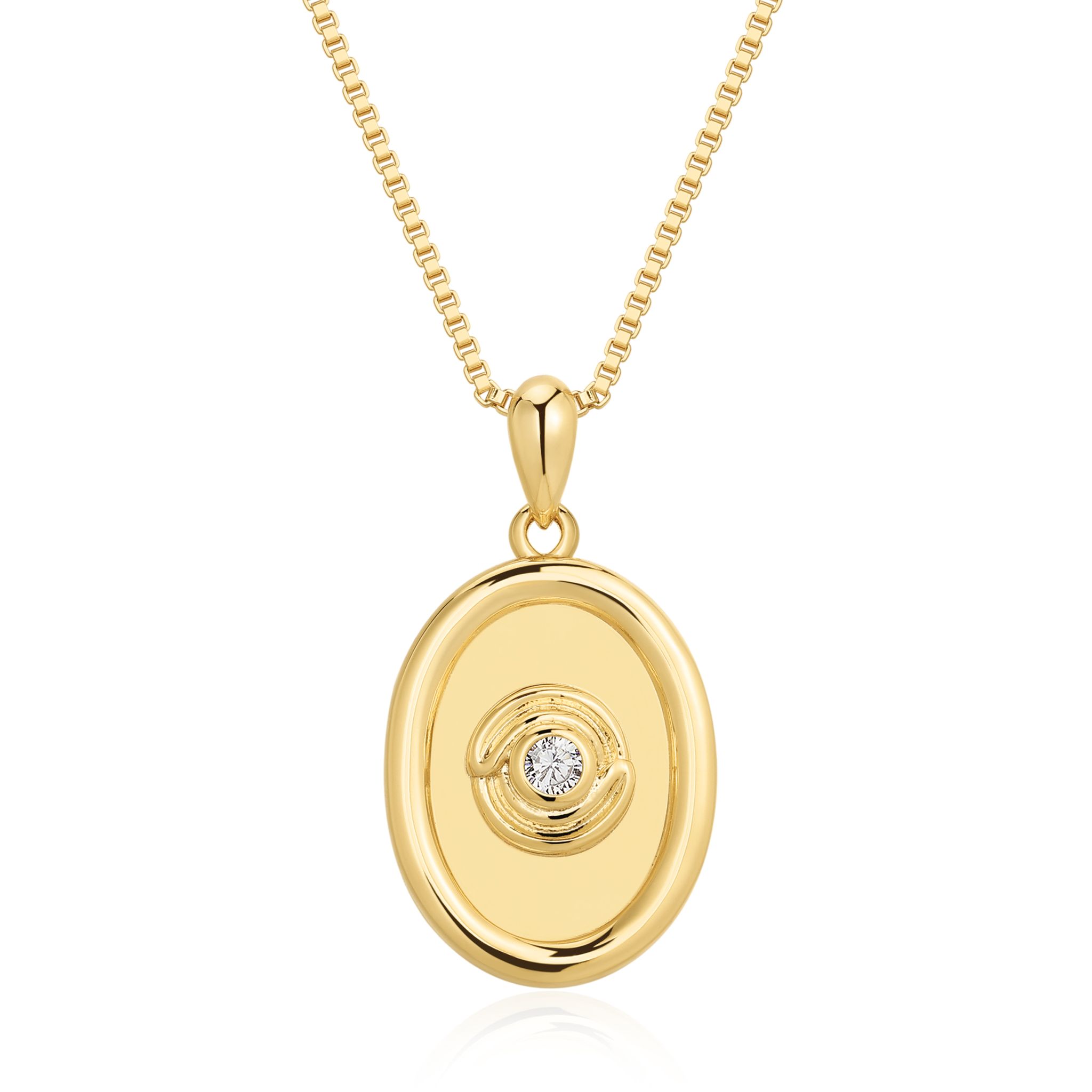 Halsband Wave Bezel Locket