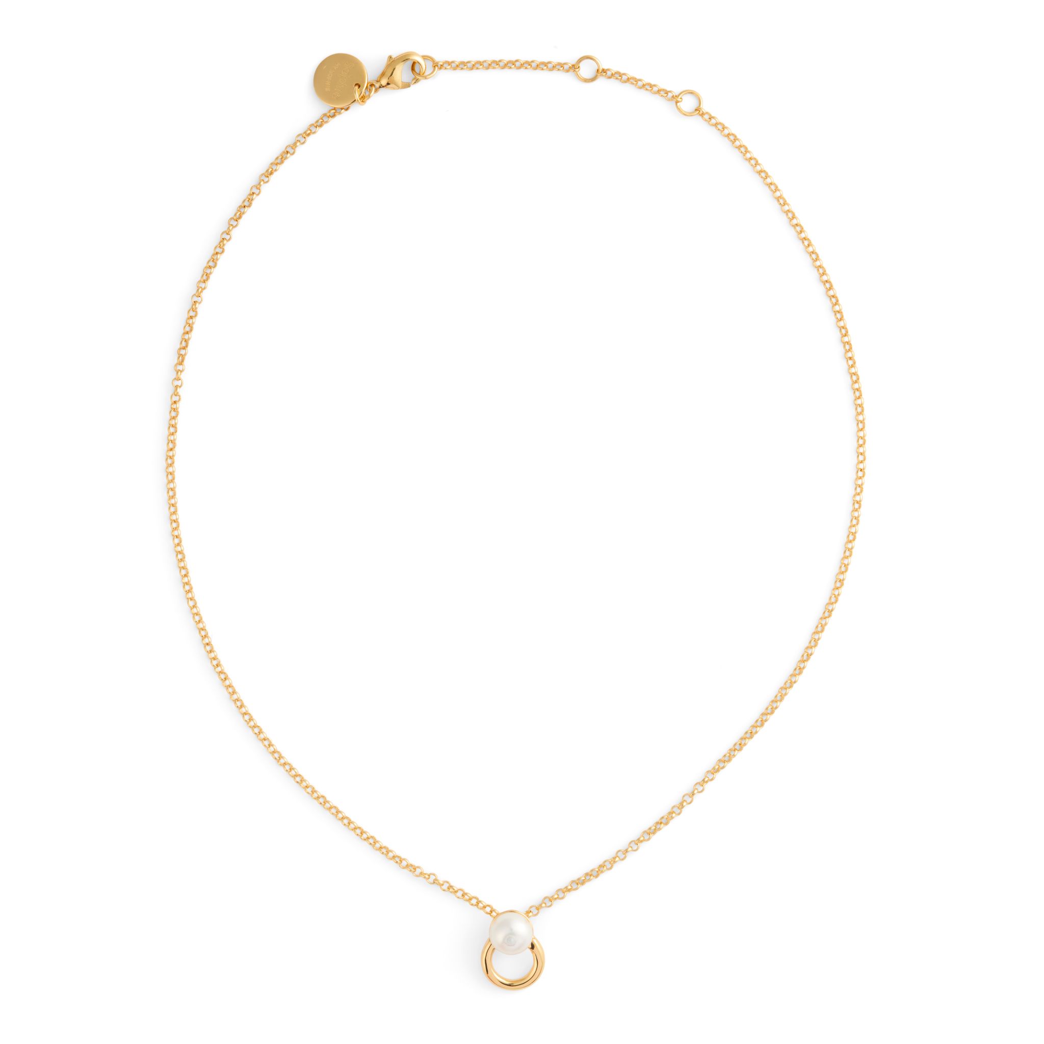 Halsband Pierced pearl i äkta silver