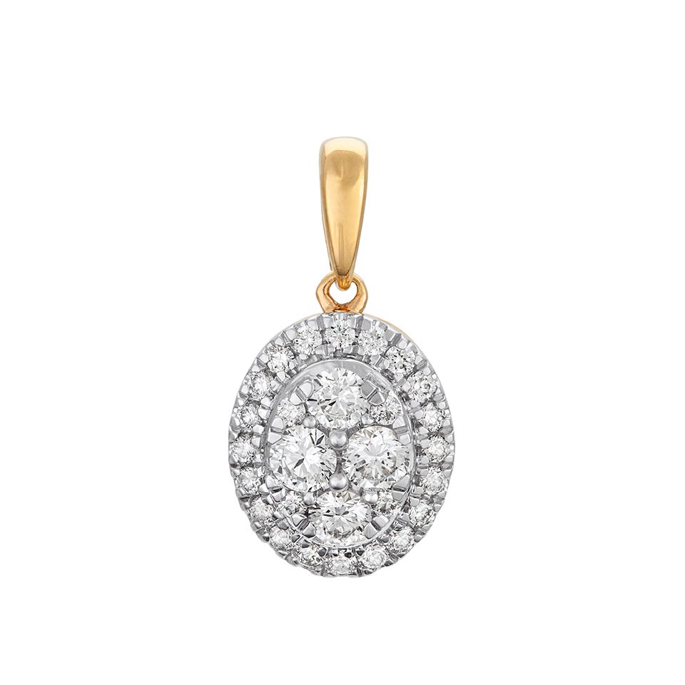 Diamanthänge i 18K guld - Oval