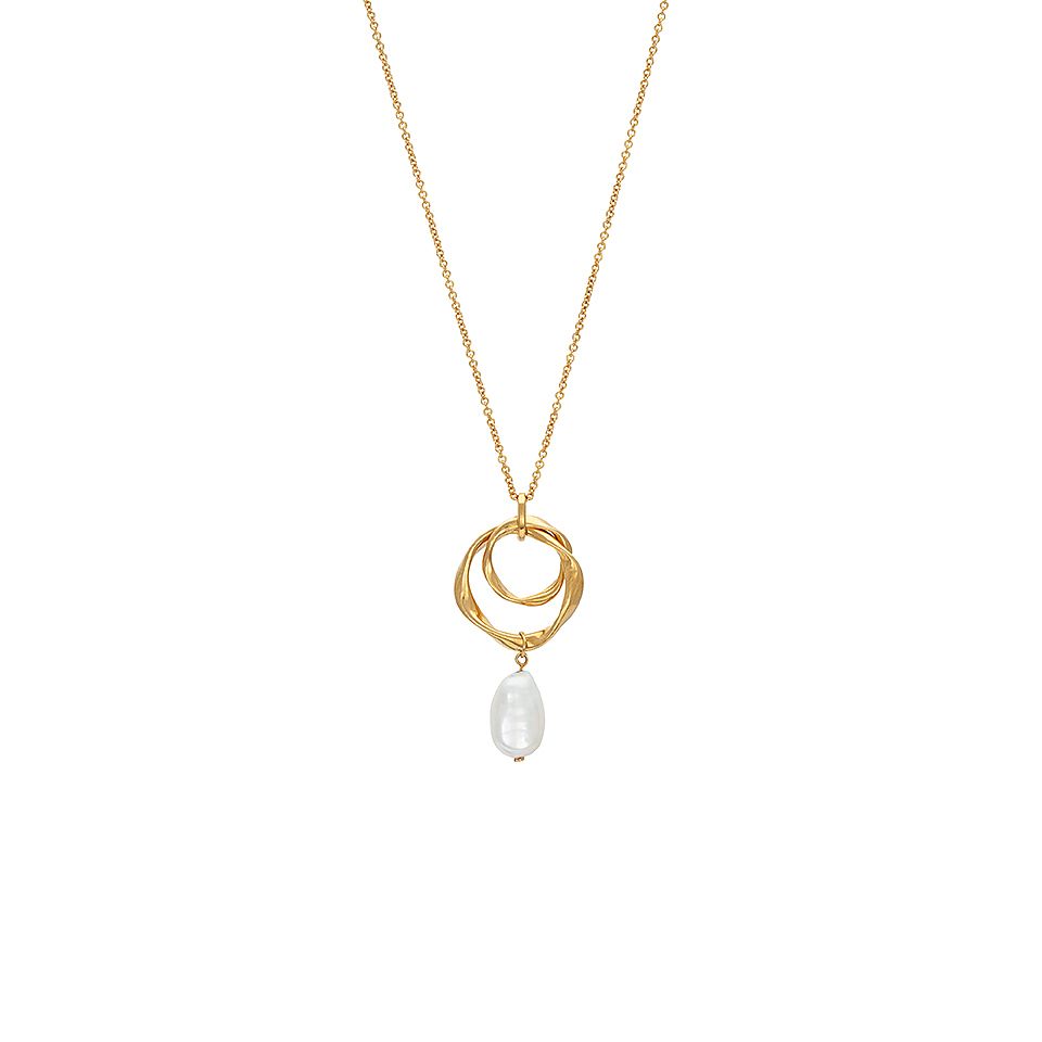 Halsband i äkta silver med pärla