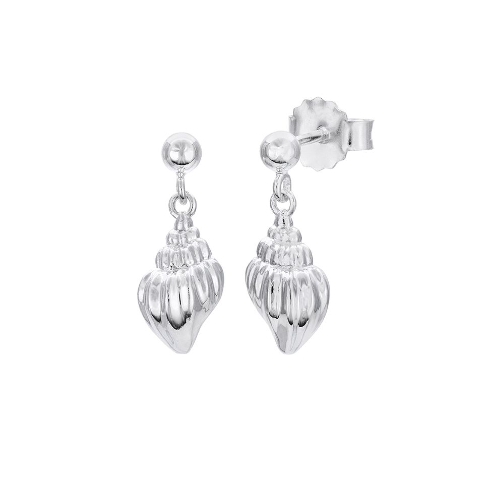 Örhängen i äkta silver med snäckor