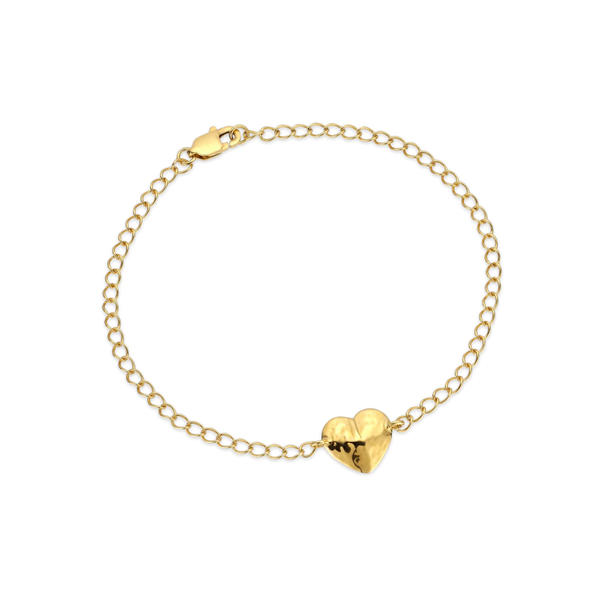 Armband Bruised Heart i &auml;kta silver