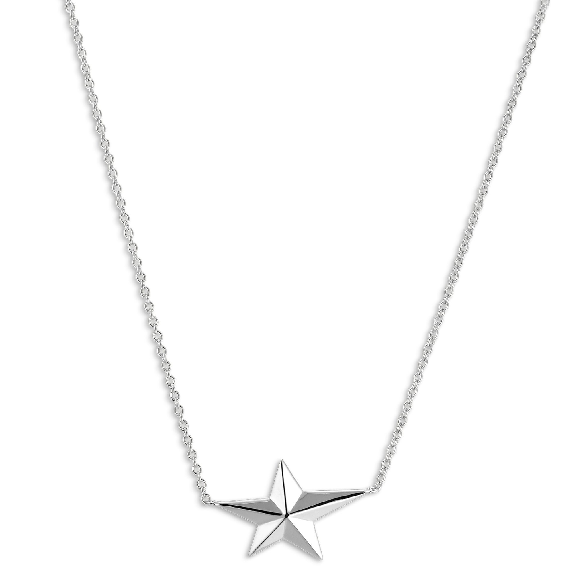 Halsband Night Star i &auml;kta silver