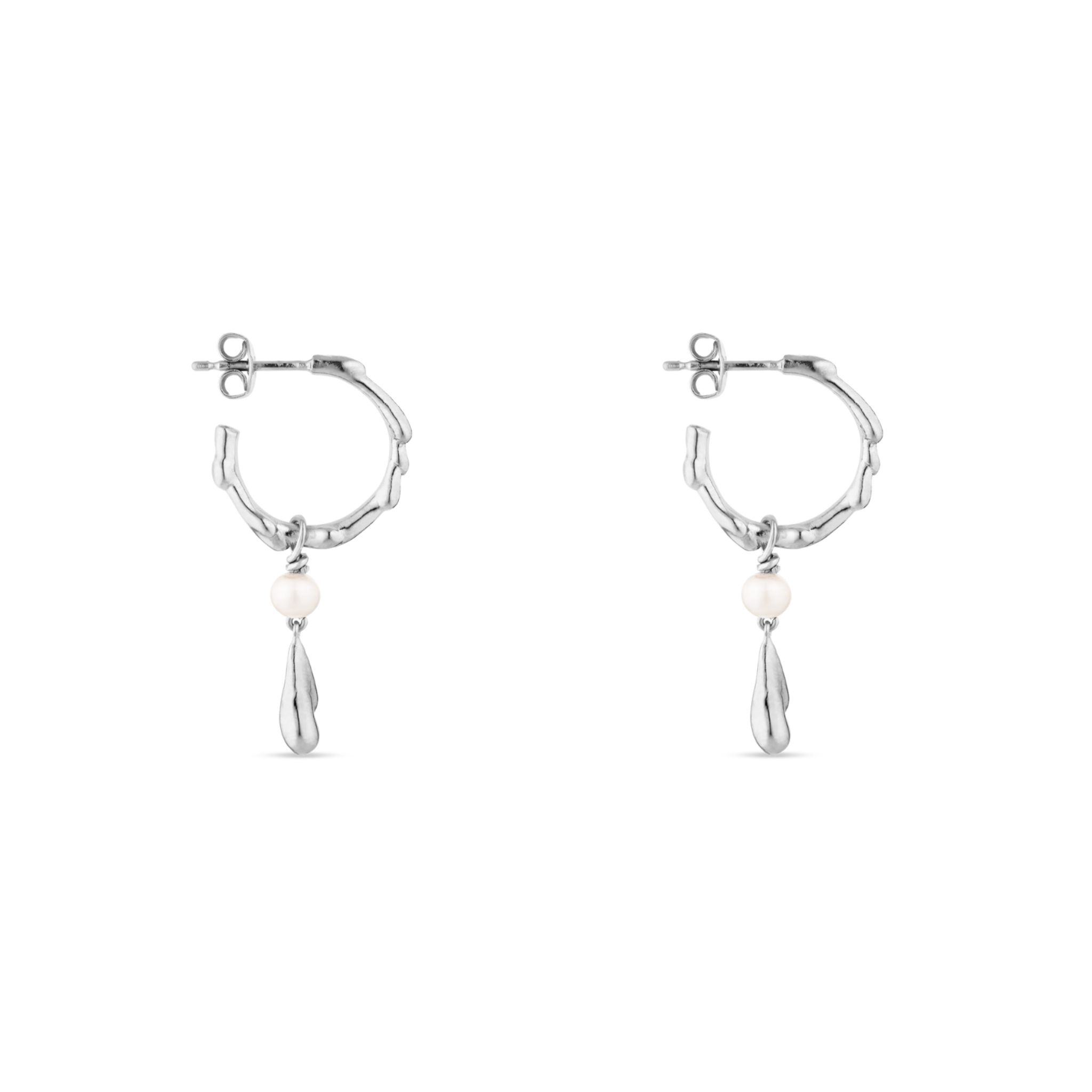 &Ouml;rh&auml;ngen Drippy Hoop i &auml;kta silver