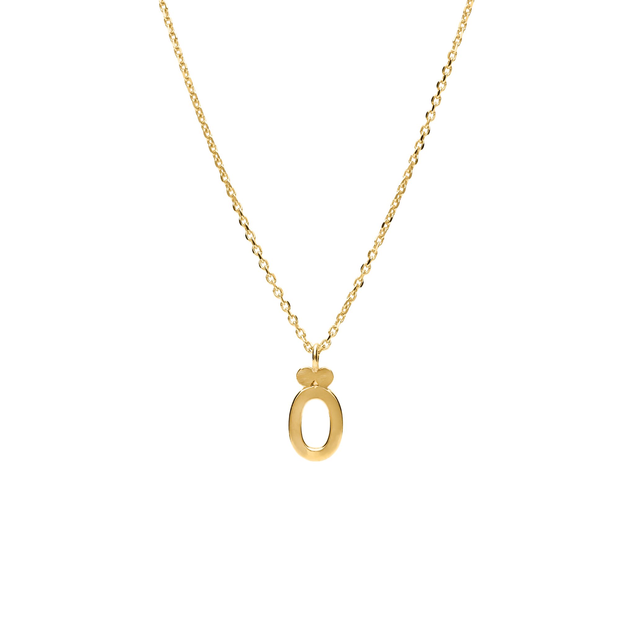 Halsband i &auml;kta silver Bokstav &Ouml;