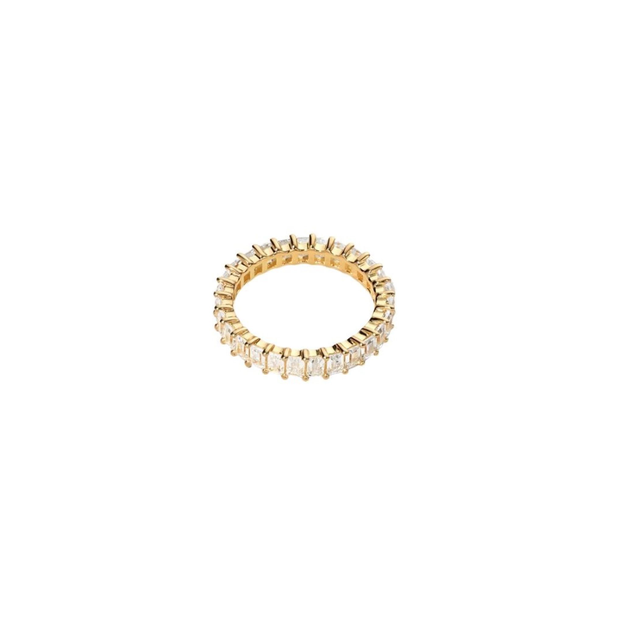 Ring i &auml;kta silver med kubisk zirkonia, 17.0