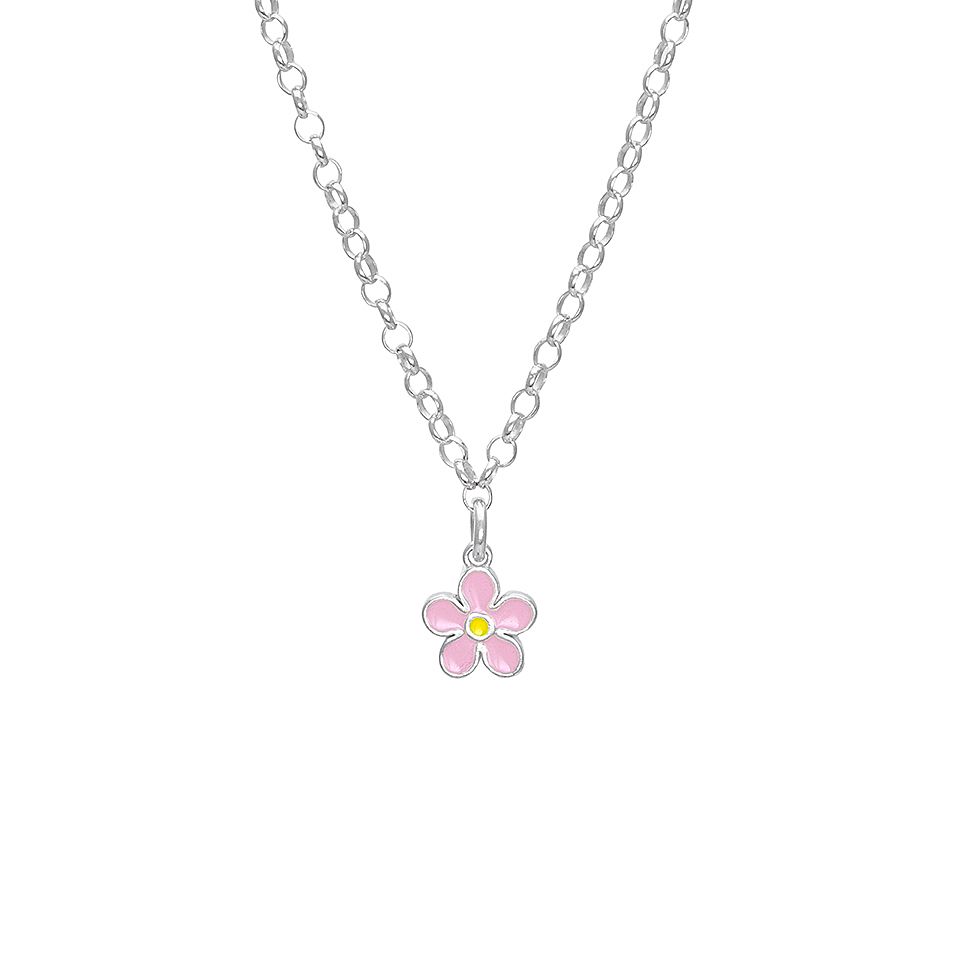 Barnhalsband i &auml;kta silver