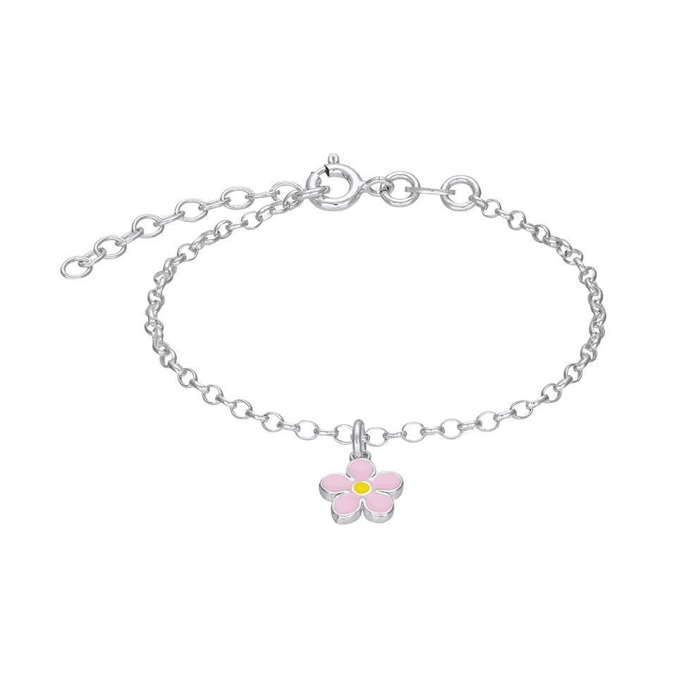 Barnarmband i &auml;kta silver