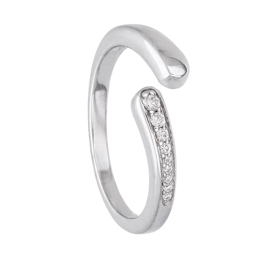 Öppen ring i äkta silver, 17.0