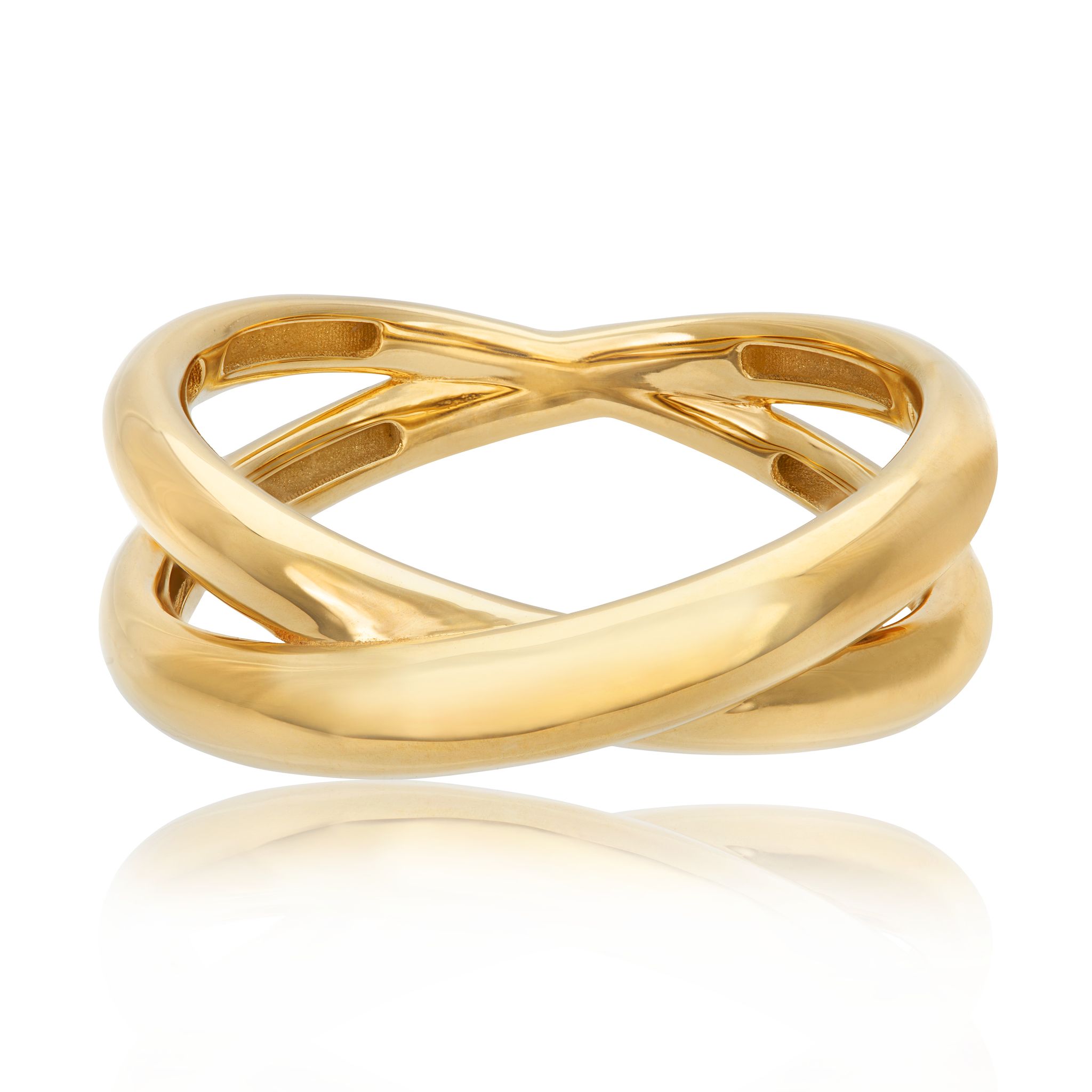 Ring Crossover i 14K guld, 18.5