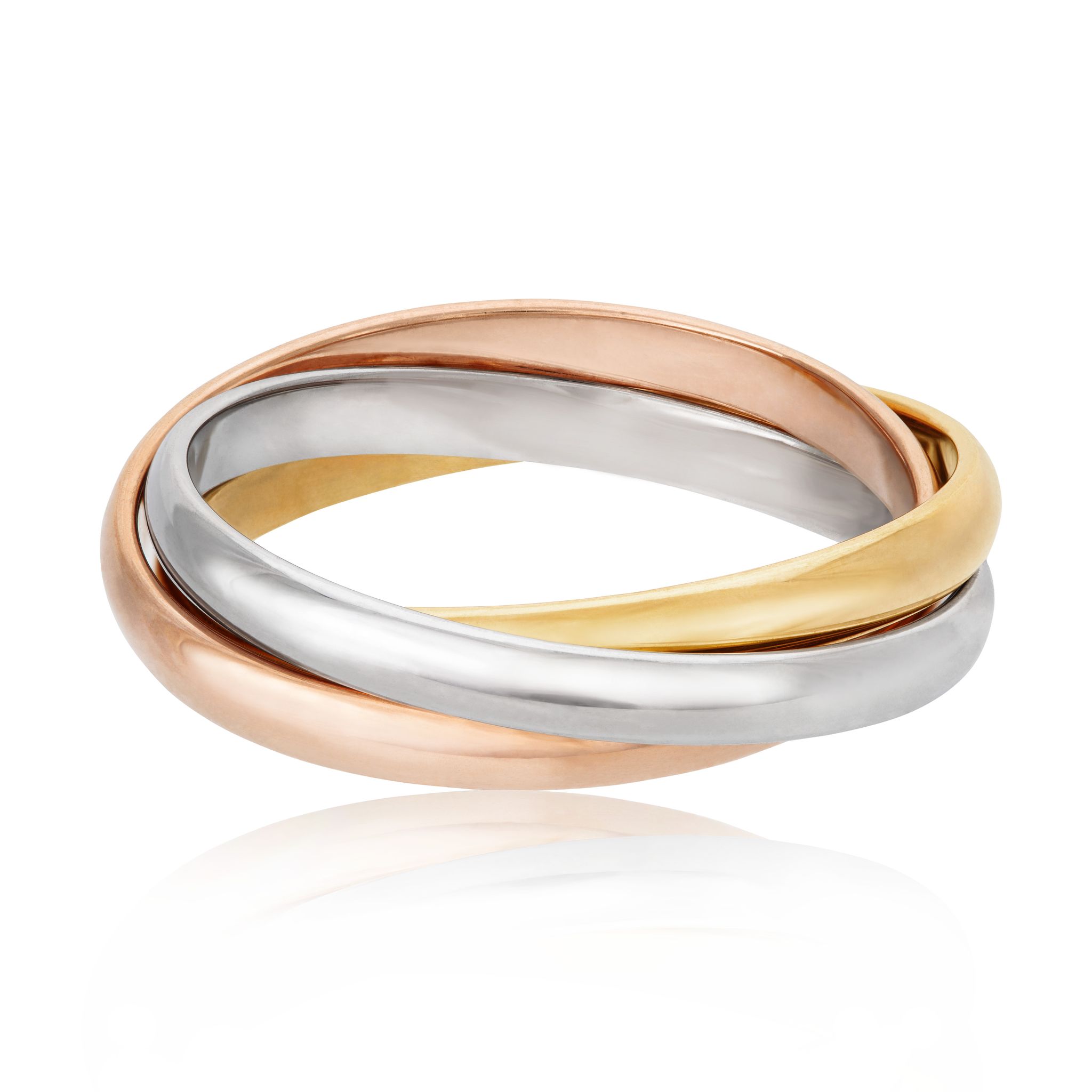 Ring Tricolor i 14K guld, 19.0