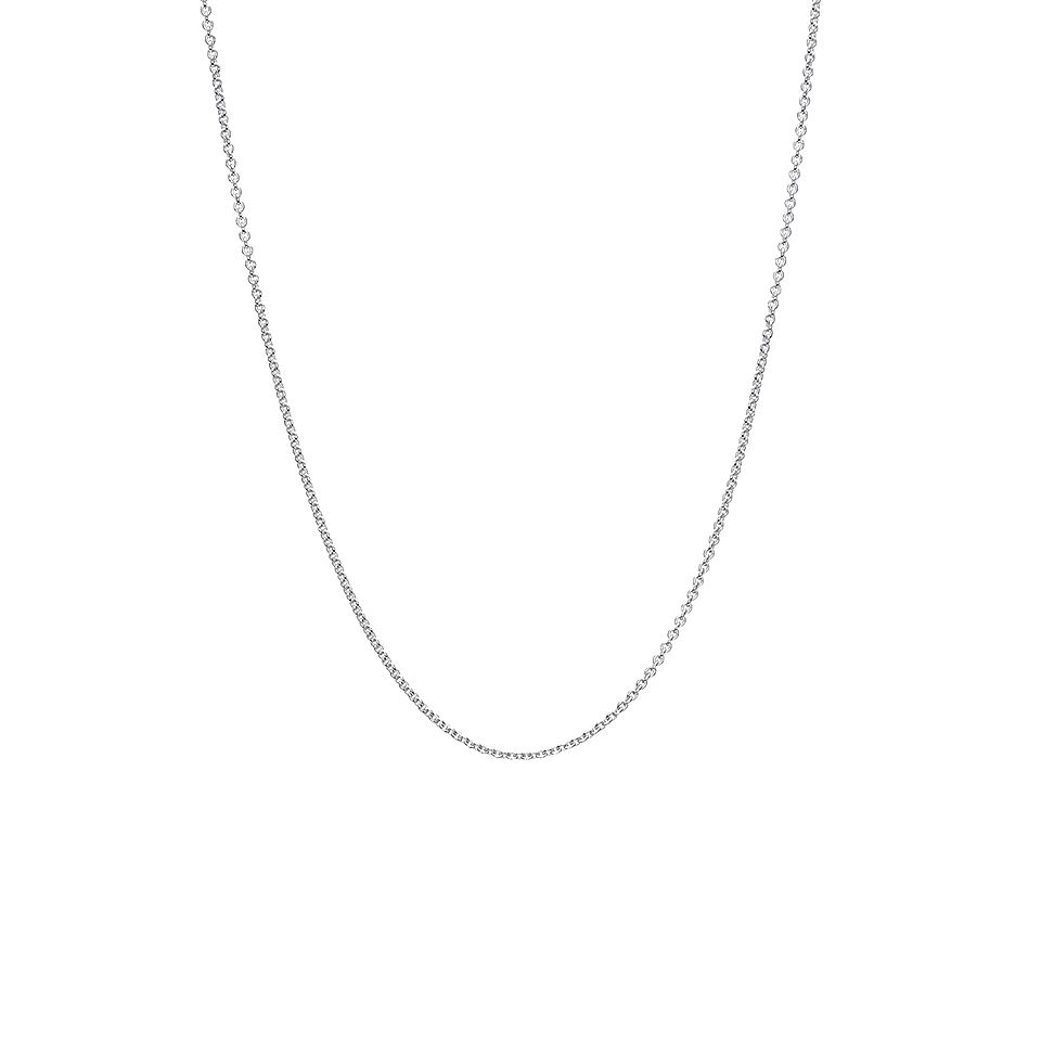 Halsband i &auml;kta silver med slider