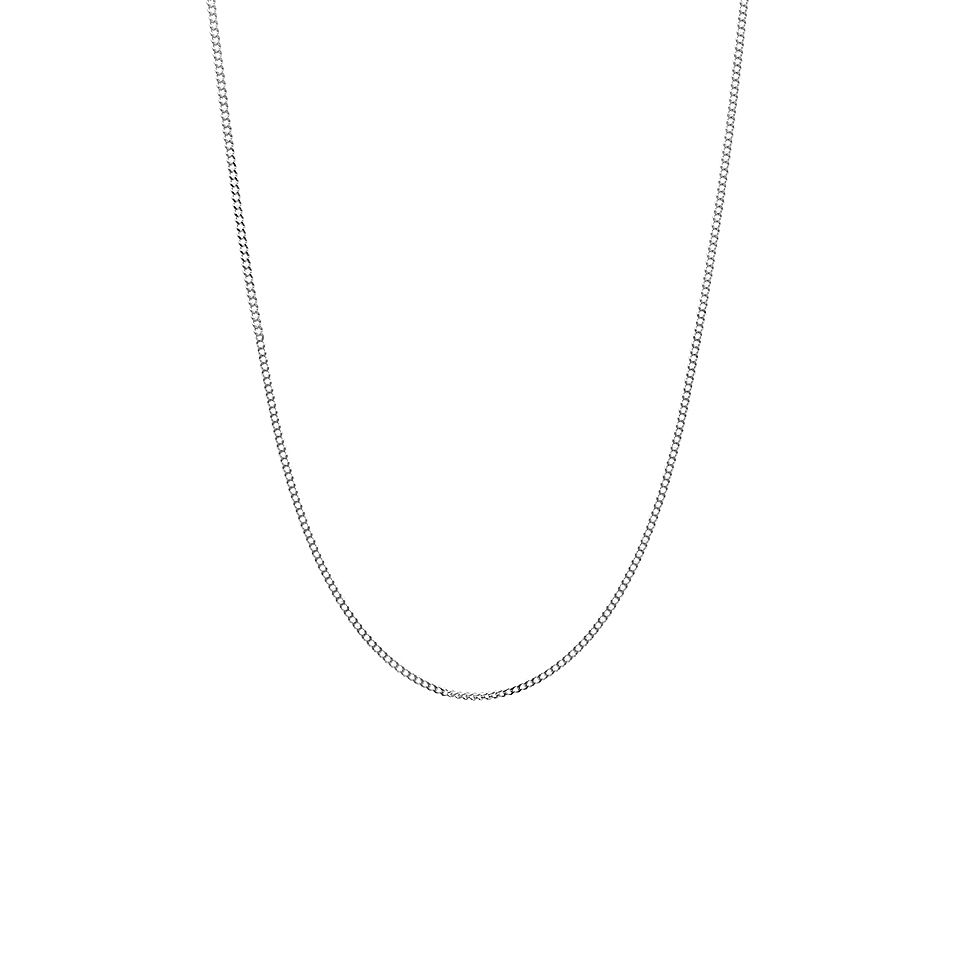 Halsband i &auml;kta silver med slider