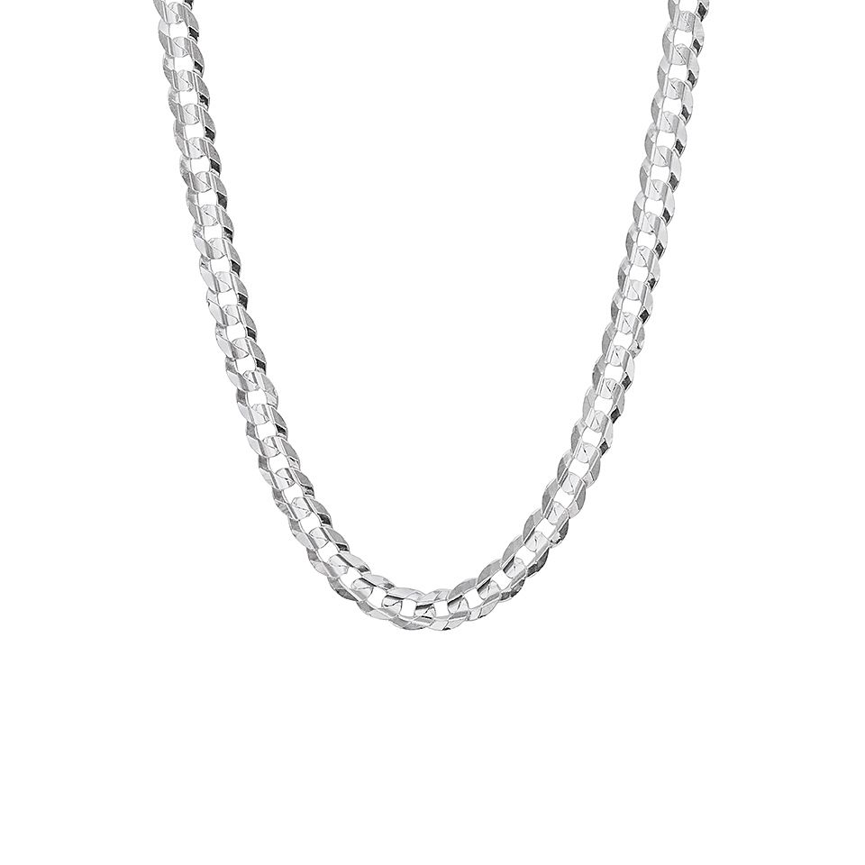 Halsband i &auml;kta silver